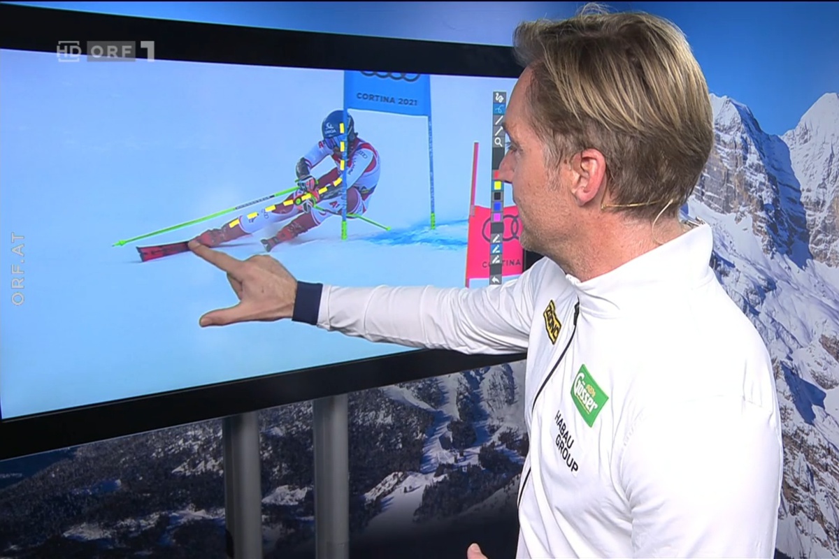 Cortina d'Ampezzo, WM 2021, Analyse Riesentorlauf - Foto: tvthek.orf.at